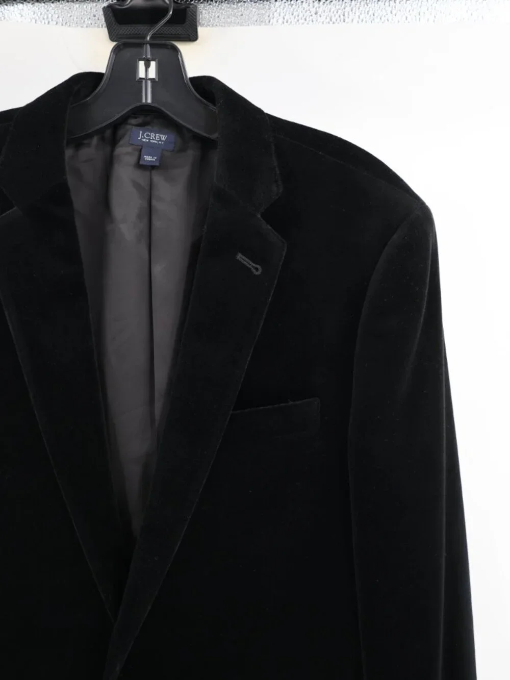 NWT J Crew Sport Coat Mens 38R Ludlow Jacket Velvet Blazer Two Button Black